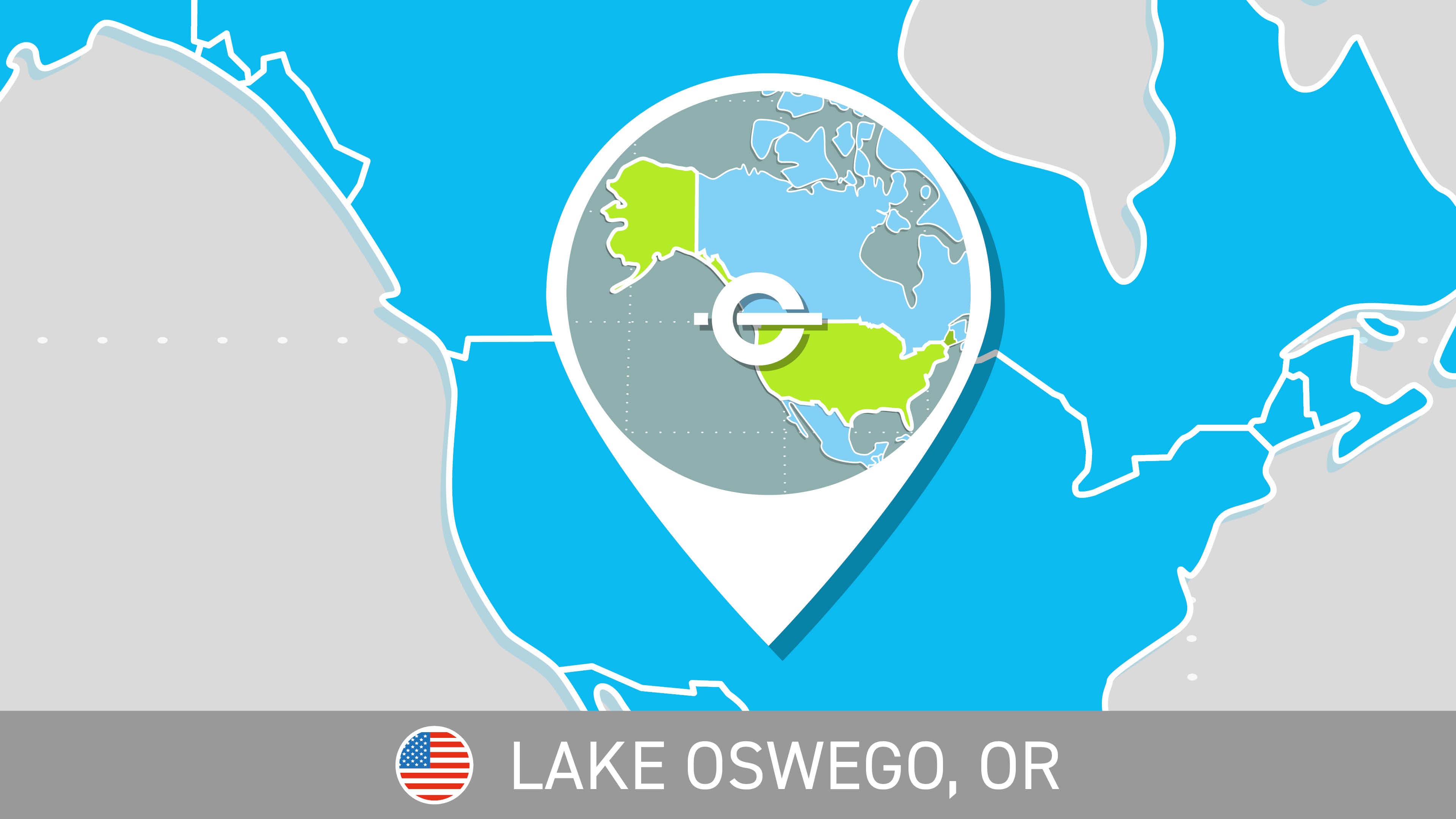 Pin for USA on a map of North America