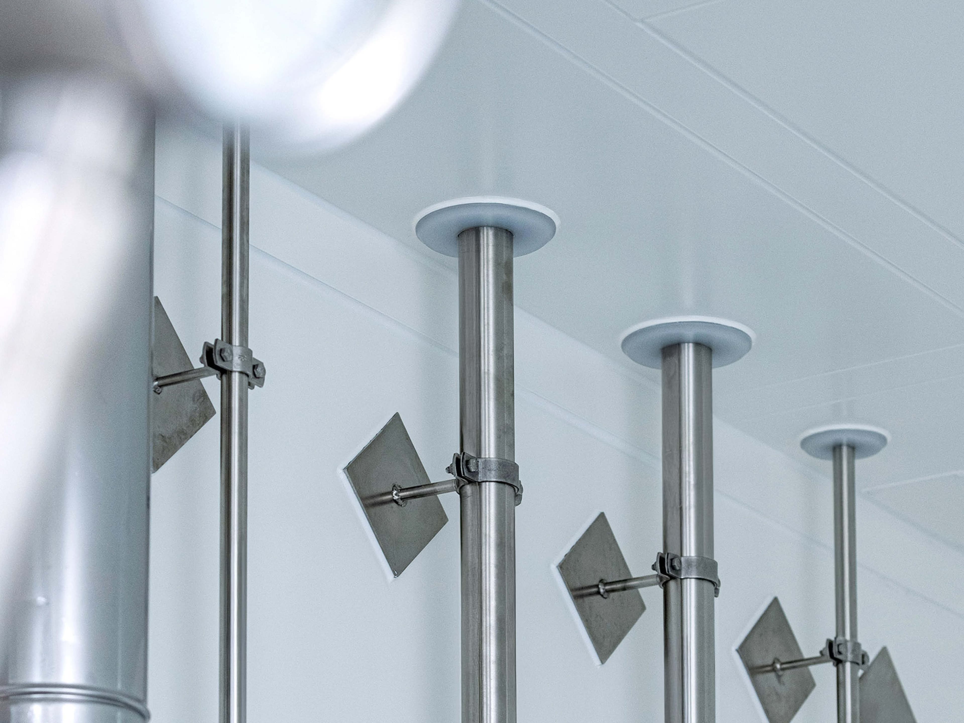 CleanShut in use as a ceiling feed-through